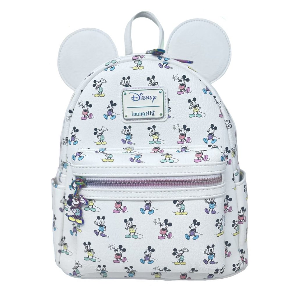 Loungefly Exclusive Pastel Rainbow Mickey Mouse Poses Mini-Backpack